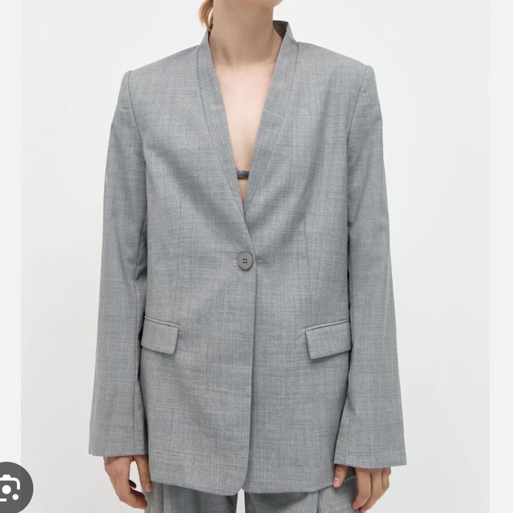 St. Agni Gray Blazer Jacket.
